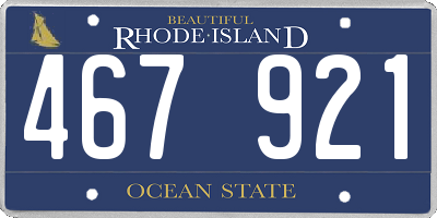 RI license plate 467921