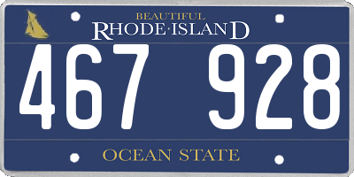 RI license plate 467928