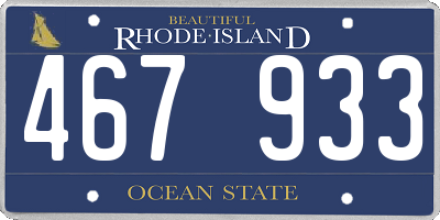 RI license plate 467933