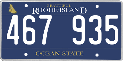RI license plate 467935