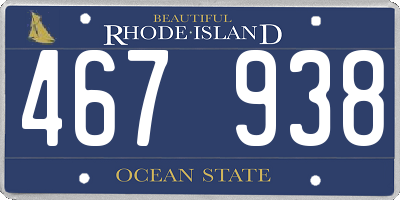RI license plate 467938