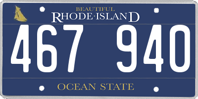 RI license plate 467940