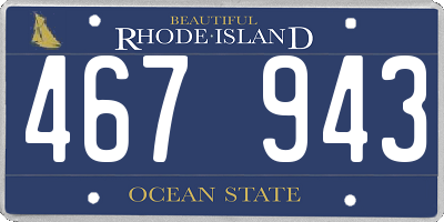 RI license plate 467943