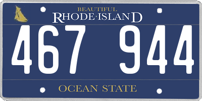 RI license plate 467944