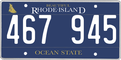 RI license plate 467945