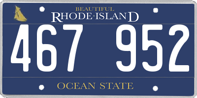 RI license plate 467952