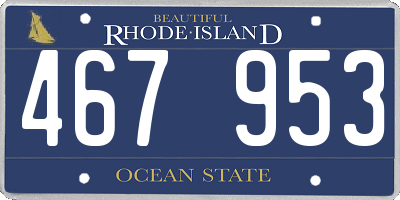 RI license plate 467953