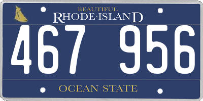 RI license plate 467956