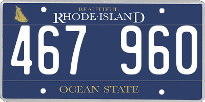 RI license plate 467960