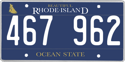 RI license plate 467962