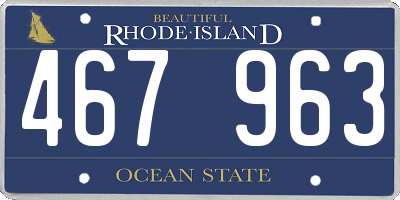 RI license plate 467963