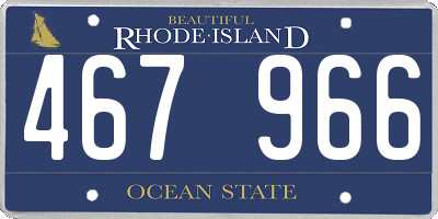RI license plate 467966