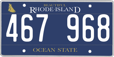 RI license plate 467968