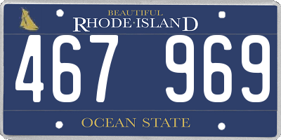 RI license plate 467969
