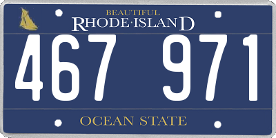 RI license plate 467971