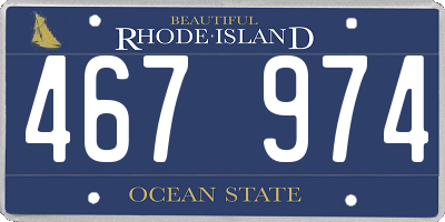 RI license plate 467974