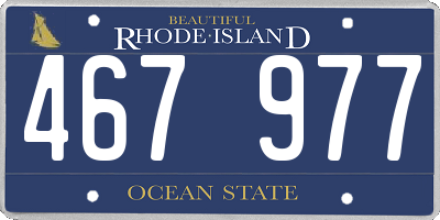 RI license plate 467977