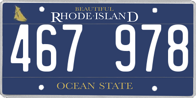 RI license plate 467978