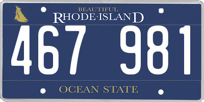 RI license plate 467981
