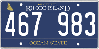 RI license plate 467983