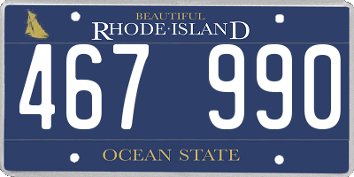RI license plate 467990