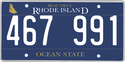 RI license plate 467991