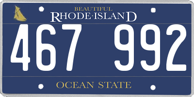 RI license plate 467992