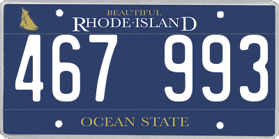 RI license plate 467993