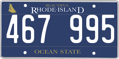 RI license plate 467995