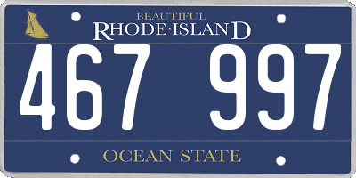 RI license plate 467997