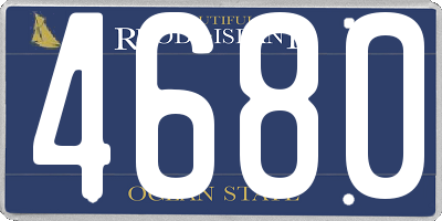 RI license plate 4680