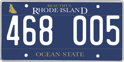 RI license plate 468005
