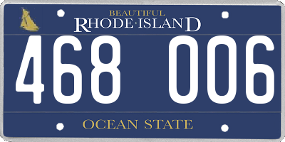 RI license plate 468006