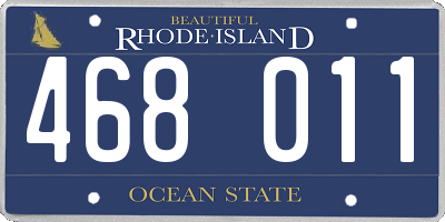 RI license plate 468011