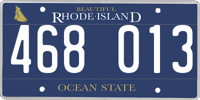 RI license plate 468013