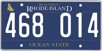 RI license plate 468014