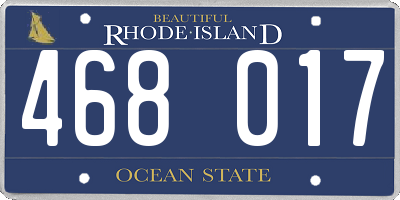 RI license plate 468017