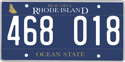 RI license plate 468018