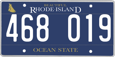 RI license plate 468019