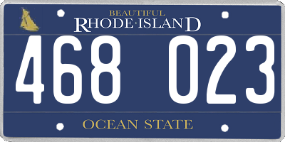RI license plate 468023