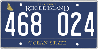 RI license plate 468024