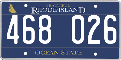 RI license plate 468026