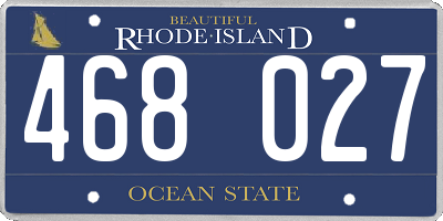 RI license plate 468027