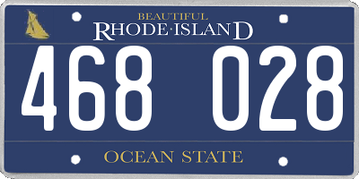 RI license plate 468028