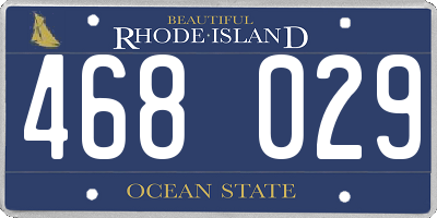 RI license plate 468029