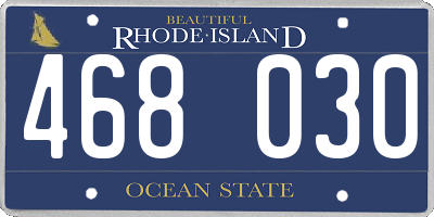 RI license plate 468030