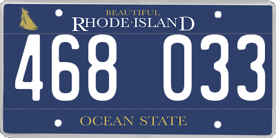 RI license plate 468033