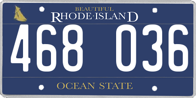 RI license plate 468036