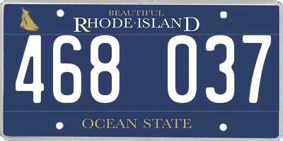 RI license plate 468037