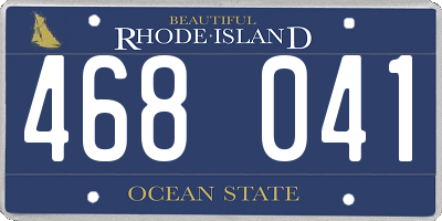 RI license plate 468041